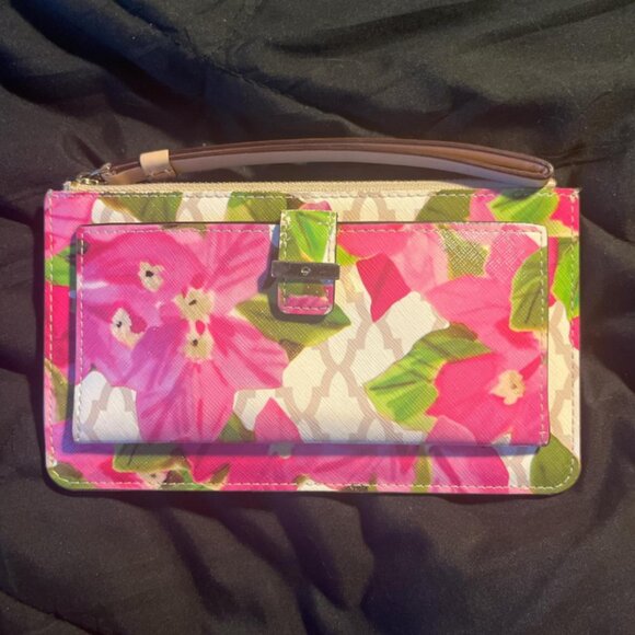 Kate Spade ~ STORYBOOK ~ Bayard Place Karolina Floral Wristlet - Pre-owned - Picture 1 of 4